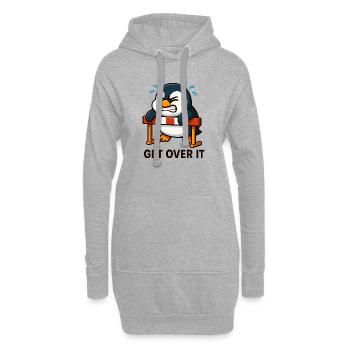Penguin Hurdles Hurdler le surmonte - Sweat-shirt à capuche long Femme - gris chiné - Devant