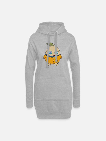 what I need what I feel - Hoodie-Kleid - Grau meliert