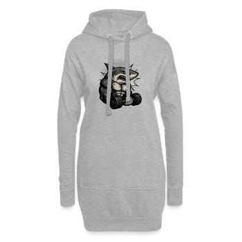 Krafttraining Haibodo Shirtdesign - Hoodie-Kleid - Grau meliert - Vorne