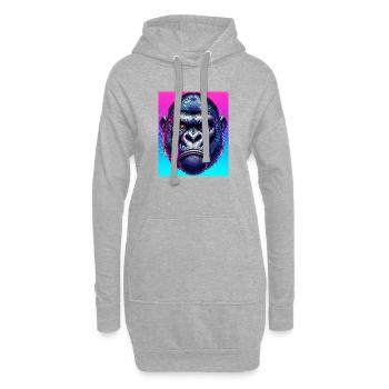 Gorilla - Hoodie-Kleid - Grau meliert - Vorne