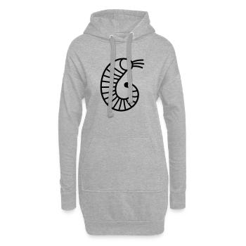 Regenwurm - Hoodie-Kleid - Grau meliert - Vorne