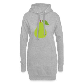 Lebendige grüne Birne Illustration - Hoodie-Kleid - Grau meliert - Vorne