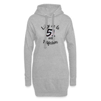 51 Jahre alt, das Zeitalter der Perfektion - Hoodie-Kleid - Grau meliert - Vorne