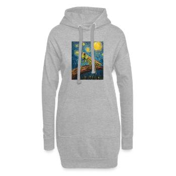 Heuschrecke Heuschrecke Van Gogh Style - Hoodie-Kleid - Grau meliert - Vorne
