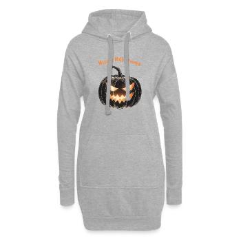 Happy Halloween - Hoodie Dress - heather grey - Front