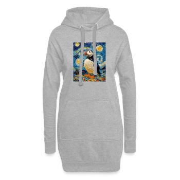 Papageientaucher Vogel Van Gogh Style Starry Night - Hoodie-Kleid - Grau meliert - Vorne