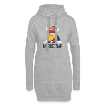 Nordic Nap Wikingerurlaub - Hoodie-Kleid - Grau meliert - Vorne