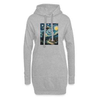 OVNI Alien Alien soucoupe volante - Sweat-shirt à capuche long Femme - gris chiné - Devant