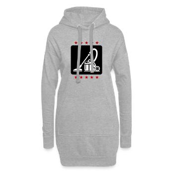Staubsauger Putzen - Hoodie-Kleid - Grau meliert - Vorne