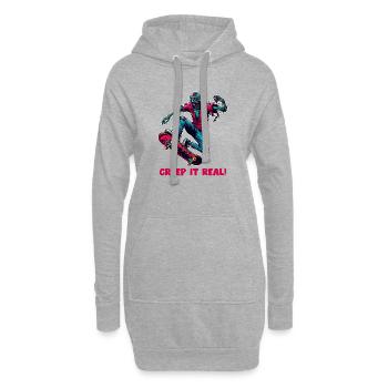 Zombie Skateur Néon Horreur - Sweat-shirt à capuche long Femme - gris chiné - Devant