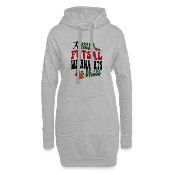 Joueur de futsal Noël Joueur de futsal Noël - Sweat-shirt à capuche long Femme - gris chiné - Devant
