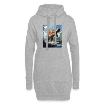 Spinosaurus - Hoodie-Kleid - Grau meliert - Vorne
