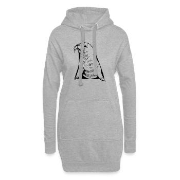 Cadeau T-shirt Seal Seal Allemagne du Nord - Sweat-shirt à capuche long Femme - gris chiné - Devant