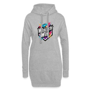 Willenskraft gewinnt: bunte Power-Motivation - Hoodie-Kleid - Grau meliert - Vorne