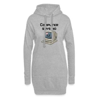 Retro Computer 404 Fehler - Hoodie-Kleid - Grau meliert - Vorne