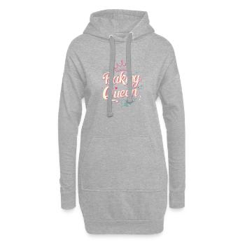 Reine de la Boulangerie ! - Sweat-shirt à capuche long Femme - gris chiné - Devant