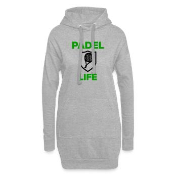 Padel Life – Le court est ma maison, démolissez-le ! - Sweat-shirt à capuche long Femme - gris chiné - Devant