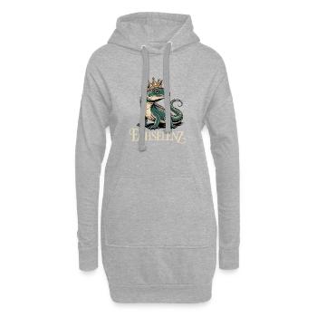 Lézard Lézard Drôle - Sweat-shirt à capuche long Femme - gris chiné - Devant