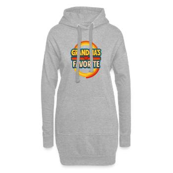 L’arc-en-ciel rétro préféré de grand-mère - Sweat-shirt à capuche long Femme - gris chiné - Devant
