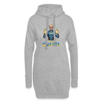 Quanta Planck Superhéros - Sweat-shirt à capuche long Femme - gris chiné - Devant