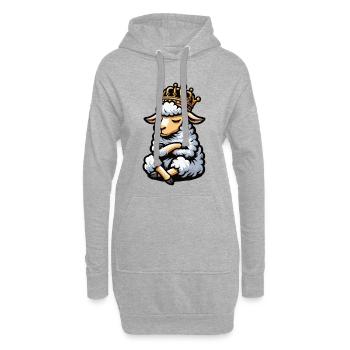 Schaf Schafe Schäfer Schafhalter Schafbock - Hoodie-Kleid - Grau meliert - Vorne