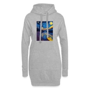 Kayak_3 - Sweat-shirt à capuche long Femme - gris chiné - Devant