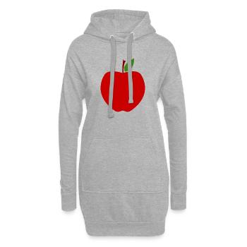 Apfel - Hoodie-Kleid - Grau meliert - Vorne