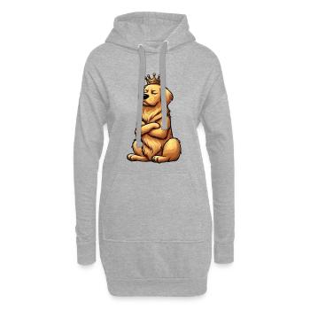 Golden Retriever Goldie Goldiebesitzer Goldies - Hoodie-Kleid - Grau meliert - Vorne