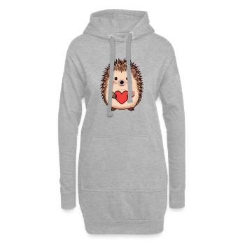 Cadeau pour la fête des mères : Idée de cadeau pour la fête des mères - Sweat-shirt à capuche long Femme - gris chiné - Devant
