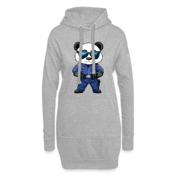 Polizei Panda - Hoodie-Kleid - Grau meliert - Vorne