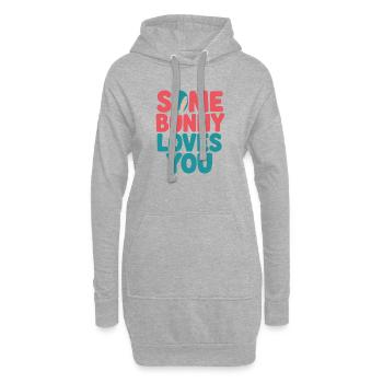 L’amour des lapins en couleurs vives - Sweat-shirt à capuche long Femme - gris chiné - Devant