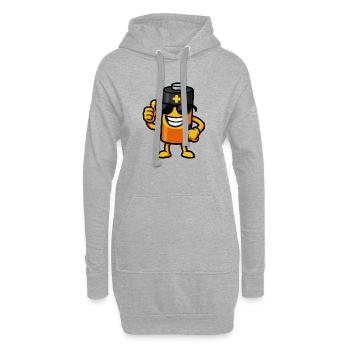 Batteij mit Sonnenbrille - Hoodie-Kleid - Grau meliert - Vorne