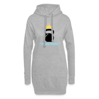 Entraînement à couronne avec kettlebell - Sweat-shirt à capuche long Femme - gris chiné - Devant