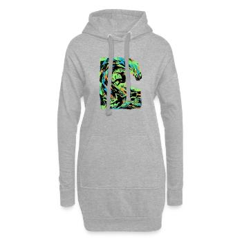 Surfeurs de vacances à la plage - Sweat-shirt à capuche long Femme - gris chiné - Devant