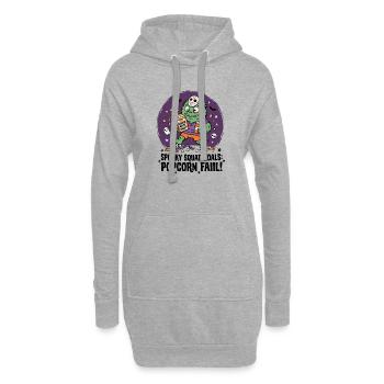 Monster Horror Fan Popcorn Filmabend - Hoodie-Kleid - Grau meliert - Vorne