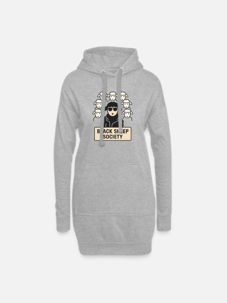 Black Sheep Society Rebel Underground - Hoodie Dress - heather grey
