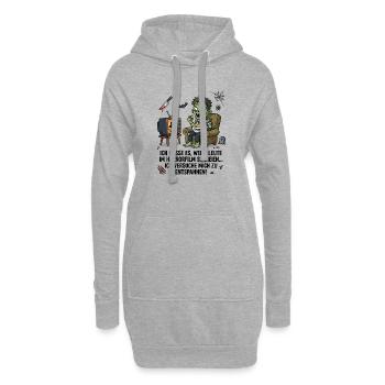 Zombie Horror Nacht Humor - Hoodie-Kleid - Grau meliert - Vorne