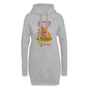 Mama, Du machst das toll – 1. Muttertag - Hoodie-Kleid - Grau meliert - Vorne