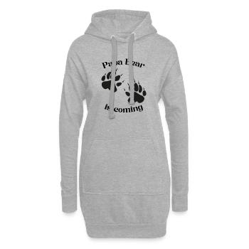 Papa Bear Paw Print – Family Dad Shirt - Hoodie-Kleid - Grau meliert - Vorne