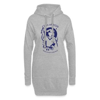 Promotion 2026 - Remise des diplômes 2026 - Sweat-shirt à capuche long Femme - gris chiné - Devant