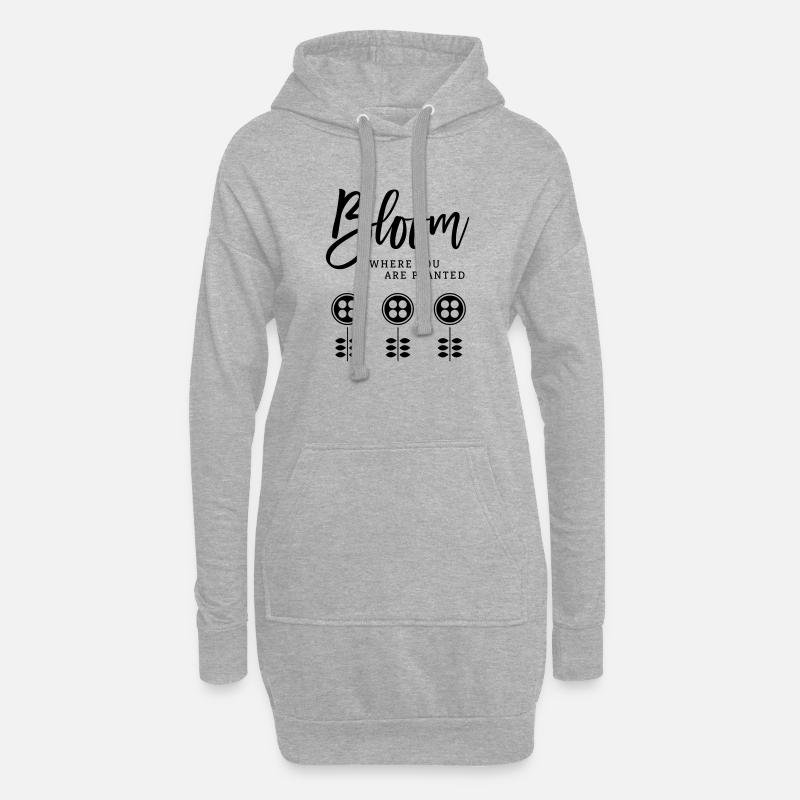 Bloom - Hoodie-Kleid - Grau meliert