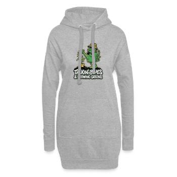 Growing Greens - Hoodie-Kleid - Grau meliert - Vorne