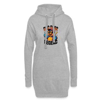 Légende du Papa Ours : Lunettes de soleil colorées - Sweat-shirt à capuche long Femme - gris chiné - Devant