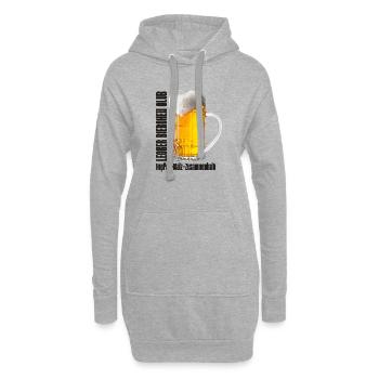 Lecker Bierchen Club Bier Bierglas  - Hoodie-Kleid - Grau meliert - Vorne