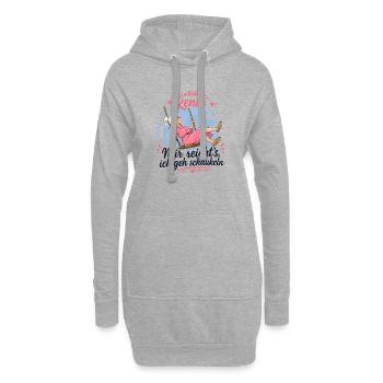 Endlich Rente - Mir reichts, ich geh schaukeln - Hoodie-Kleid - Grau meliert - Vorne