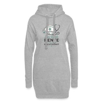 Endlich in Rente – Krankenschwester & Stethoskop - Hoodie-Kleid - Grau meliert - Vorne