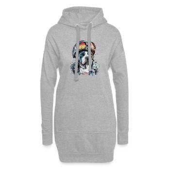 Biker Molosser 3 - 109c - Hoodie Dress - heather grey - Front