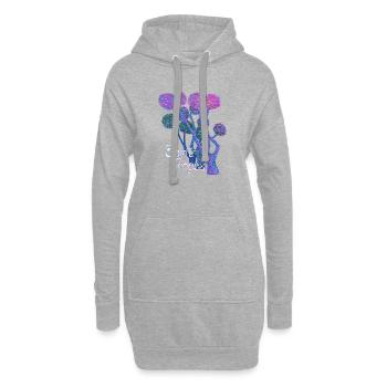 Neon Lices : Paysage onirique de Saint-Tropez - Art moderne - Sweat-shirt à capuche long Femme - gris chiné - Devant