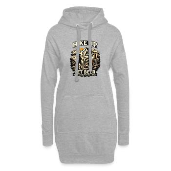 Montez en randonnée pour prendre de la bière – montagnes et bière - Sweat-shirt à capuche long Femme - gris chiné - Devant
