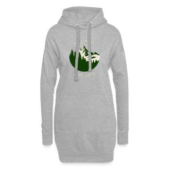Marchez plus Vivez plus - Sweat-shirt à capuche long Femme - gris chiné - Devant